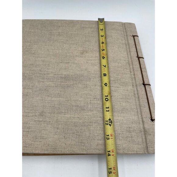 Vintage Baby In Red Photo Album  27 Black Pages & Vellum Inserts Used Linen Spin - Picture 9 of 12